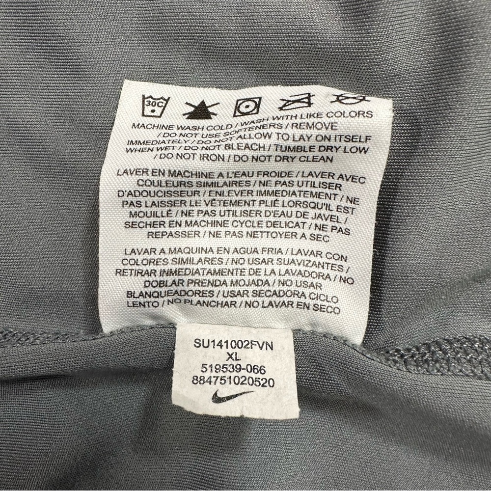 Nike Dri Fit Shirt Men's XL Gray Short Sleeve Performance Athletic Training Tee - Picture 6 of 7